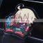 Transparent engraved acrylic badge with cartoon printed