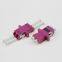 LC OM4 DX ADAPTER WITH EAR AND RING RED PURPLE