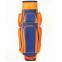 Orange/Navy Polyester and PU leather golf tour bag