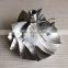 S400 174513 80.30/111.10mm 6+6 blades high performance turbo billet/milling/aluminum 2618 compressor wheel for racing