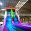 New design gorgeous purple Inflatable palm tree long slide with pool, Inflatable slip and slide on hot sale