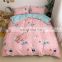 2020 summer hot sell products newest design 100 brushed cotton fabric super soft reactive printing 4 pcs bed linen bedding set