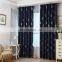 Custom new design luxury silver floral full shading heat proof blackout window curtains fabric