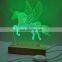 Newest USB 3D LED Lamp Creative Wood Night Lights Table Lamp Wooden Base Acrylic Lamp For Kids
