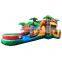 Jungle Theme Inflatable Jumping Castle Commercial Bounce House With Water Slide