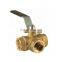 wholesale 3 way brass female threaded ball valve 1/2'' npt
