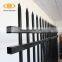 Spear top security steel tube fence panel and sliding gate for sale