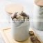 luxury marble empty ceramic sugar salt coffee bean tea candle canister jar with lid