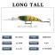 12.3cm9.2g  8colors  3D Bionic eyes Saltwater Fish Baits with Treble Hooks  Long Tongue Sinking  Minnow Bait Fishing
