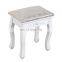 modern Large-capacity white dressing table mirror furniture with stool