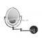Wall monnted Iron stretching LED bathroom mirror hanging  make up mirror with light
