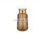 New Design Wholesale Wedding Home Decorative Creative Round Clear Brown Gold Glass Pot Flower Vase