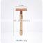 Custom Luxury Eco Friendly Zero Waste Reusable Double Edge Shaving Gold  Extension Handle Safety Razor