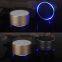 Altavoces inalámbricos BT portátiles de aluminio mini con luces LED RGB para uso exterior, compatibles con TF/FM, de categoría para entusiastas y con alimentación por batería