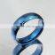 Blue color titanium stainless steel ring