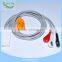 High quality ECG M1673A snap type 3 leadwires ECG cable