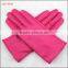 2016 ladies hot sale spring pink PU leather hand gloves with ring