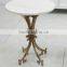 2016 Foshan Modern Round Marble Metal Stainless Steel Coffee Table