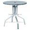 Stainless steel frame garden aluminum furniture patio coffee table