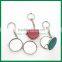 Round Shape Glitter Powder Iron Compact Comestic Mirror Key Chain