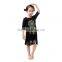 Hot Sale Kids Clothing Wholesale Girls Black Fringe Dress Kids Cotton Frocks