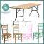 Outdoor banquet wooden folding dining table and chiavari chair