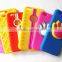 silicone yellow and pink funny cell phone accessories/silicone case cover