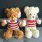 Lovely stuffed teddy bear with T-shirt animal toy