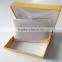 cardboard custom made jewelry box luxury yellow nacklace box with velvet