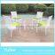 Elegant wicker garden furniture cafe table chair set