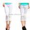 wholesale women white tight sports leggings fitness sports half pants