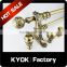 KYOK China supplier 28mm wrought iron decorative gold curtain rod finials