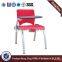 office furniture leather folding chair with steel frame conference chair with writing table HX-TRC005