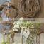 decorative glass flower planters with wire mesh basket