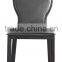 Z659 black pvc leather Series Dining Chair with Charcoal Iron Finish European Style