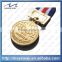 commemorative old color 3D custom antique brass sport medal