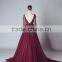 ALD06 Romantic Lace Applique Prom Dresses 2016 Long Sleeve Flor Length Long V Neck Detachable Train Prom Dress                        
                                                Quality Choice