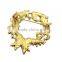 Christmas Party Theme Eco-friendly Zinc Alloy Material Gold Plated Enamel Christmas Wreath Brooches Pin Jewelry