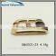 Nice polished real gold guangdong gold plated men's slipper shoes buckle brown rubber effect shoes ornaments