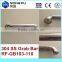 knurled+polished stainless steel grab bars (304SS) for bathroom/toilet
