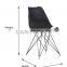 Beautiful high back cheap design plastic chair with chromed metal chairs