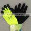 10g Fluorescent Warning Color Terry Cloth Liner Latex Winter Glove-5230