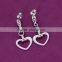 Women healthy jewelry silver magnetic drop heart earrings