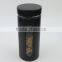 Black Colored Iron Covered Glass Storage Jar with Metal Screw Lid