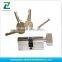 double normal computer brass handle magnetic night euro profile tubular key door handle electronic lock cylinder with knob