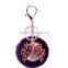 8cm Fur Ball Keyrings For Girl Big Key Chain Women Ladybug Fur Pom Pom Keychain