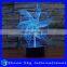 Acrylic Windmill Shaped 3D LED Night Light Creative Stereoscopic 7 Colors Flashing Touch LED Night Light