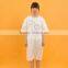 Spunlace nonwoven yellow impervious disposable isolation gowns