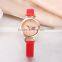 2016 cute face lady leather watch, women genuine leather beautiful ladies watch