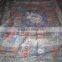 oversized plus print square simulation square silk scarf